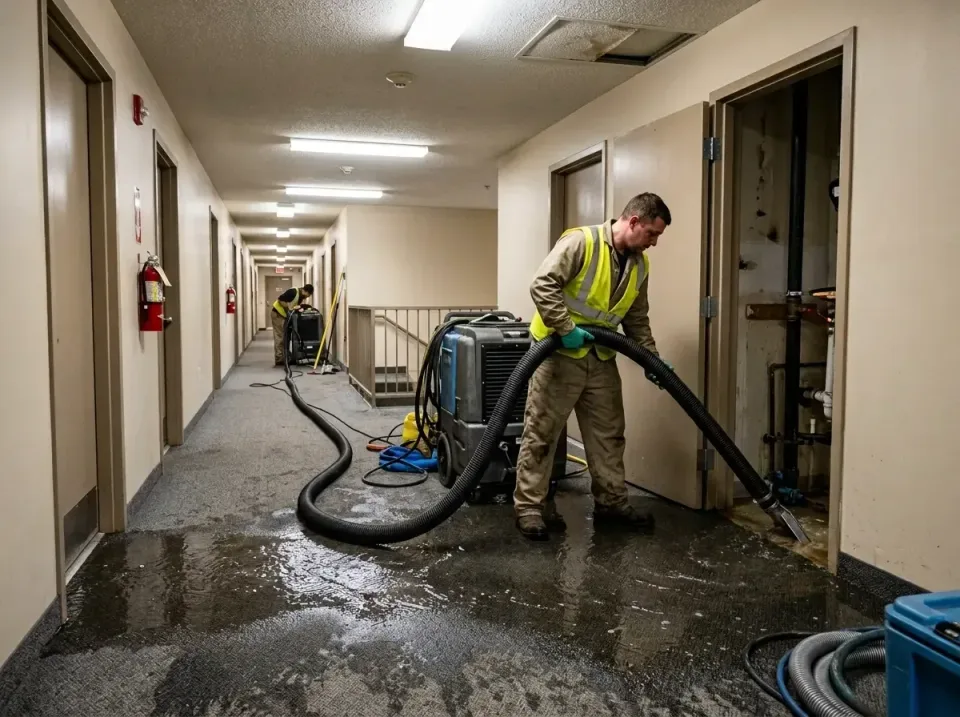 multi-unit-apartment-hallway-f-005 — frequently asked questions, Emergency Burst Pipe Water Extraction & Removal in Lake Arr…